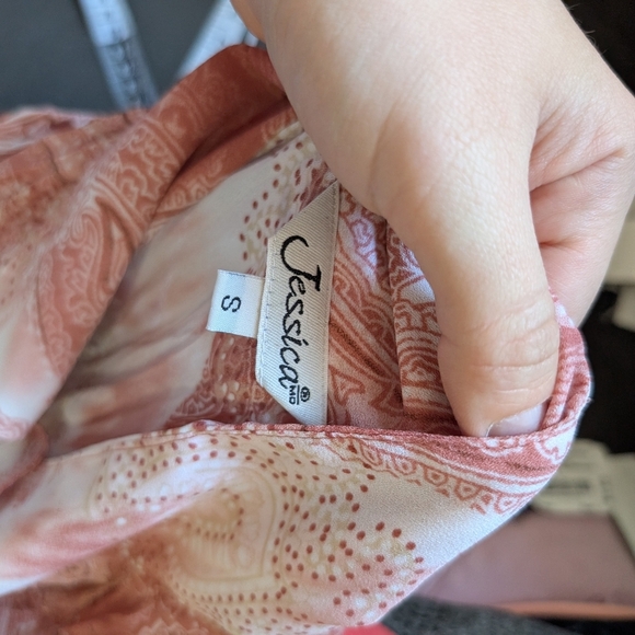 Vintage y2k Jessica ruffled floral long sleeve top small - Picture 7 of 7